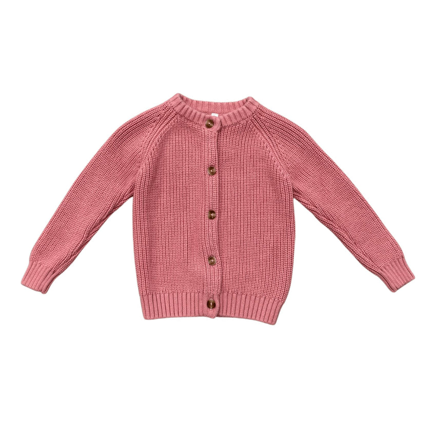 Girls Knit Cardigan in Pink