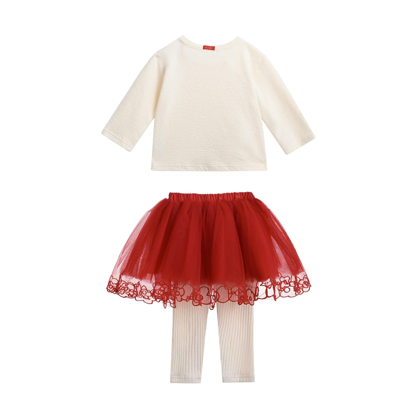 Red Antonia Two-Piece Tutu Set