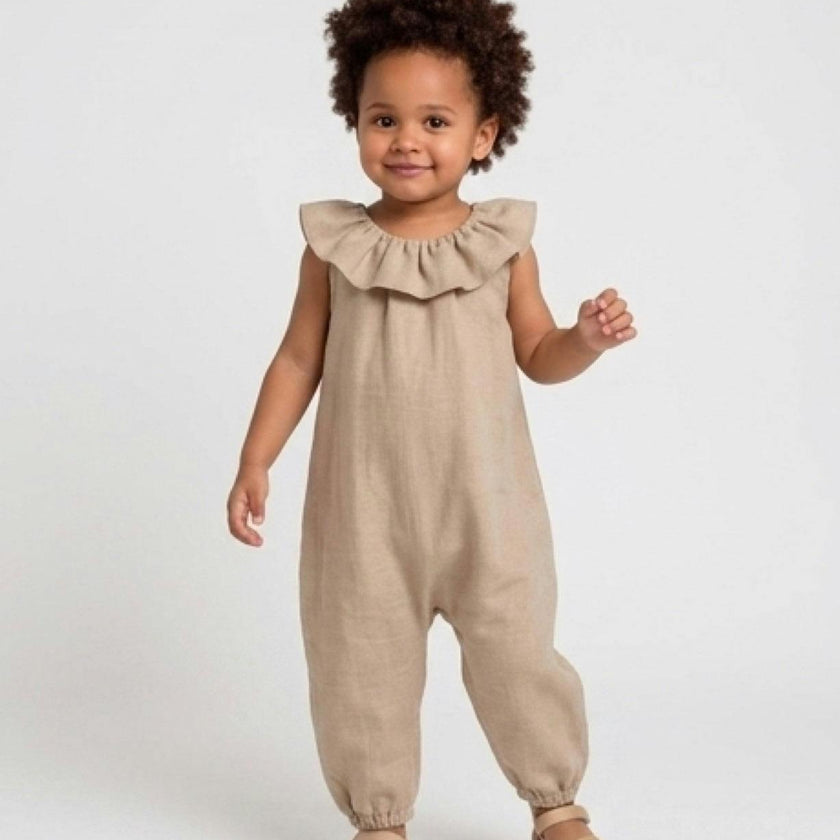 Marlowe Linen Romper | Antique Oat