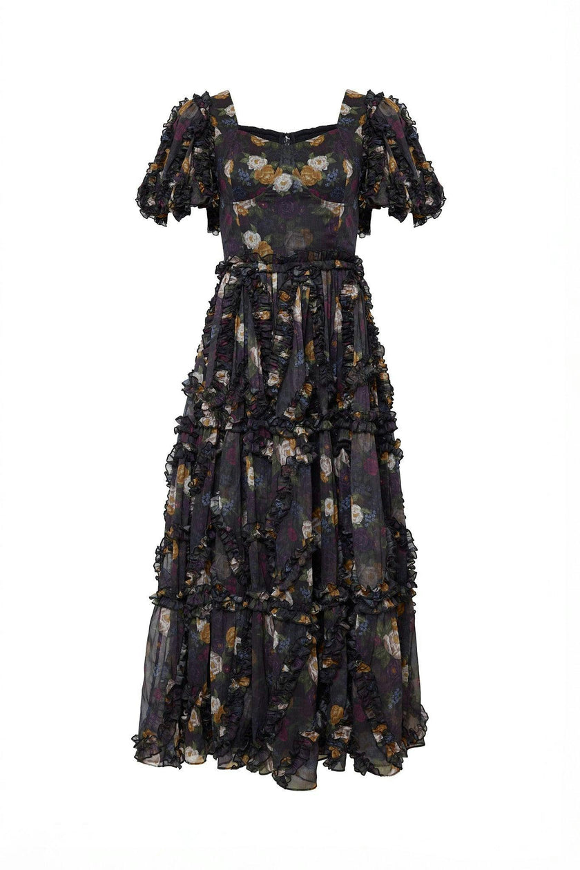 Layla Dress in Winter Floral