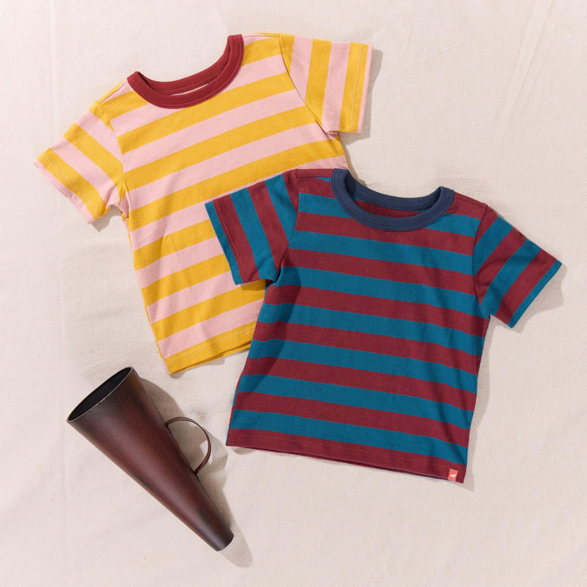 Adventure Shirt, Pink And Yellow Stripe