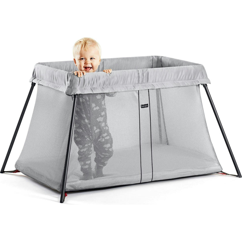 Travel Crib Light Black & Fitted Sheet Bundle Pack
