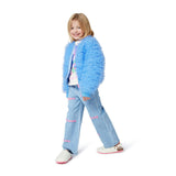 Embroidered denim pants