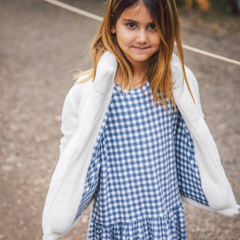 Jules Gingham Hacci Dress - Crown Blue