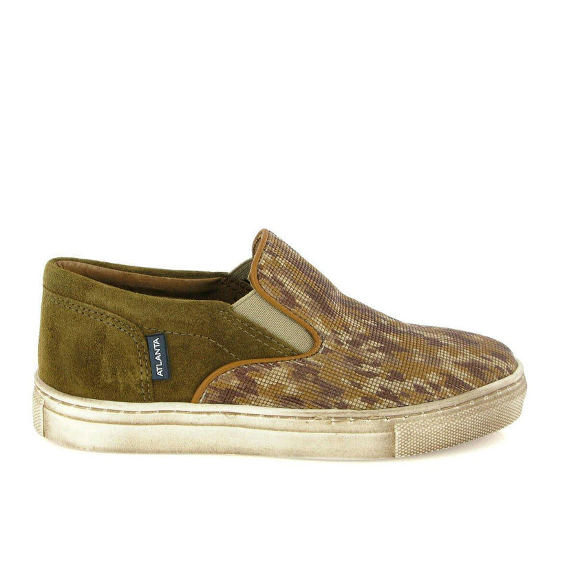 Leather Slip On Sneakers, Camel