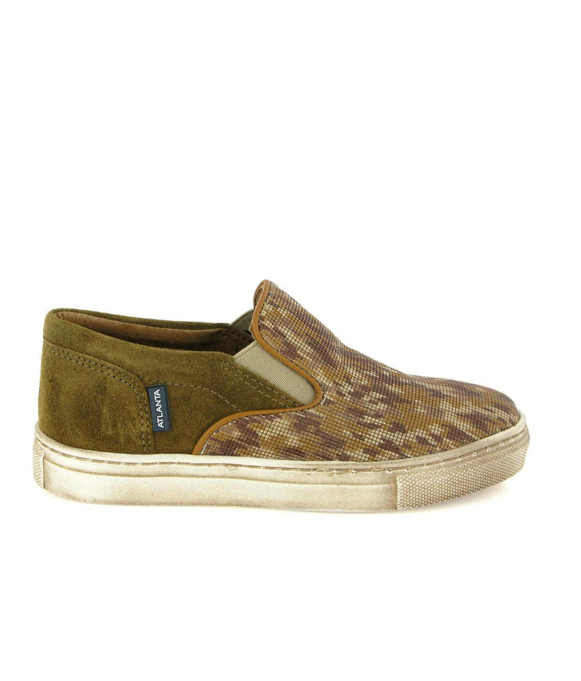 Leather Slip On Sneakers, Camel