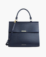 Large, Insulated, Chic Lunchbox, Navy Croc