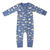 Organic 2-Way Zip Romper - Dino