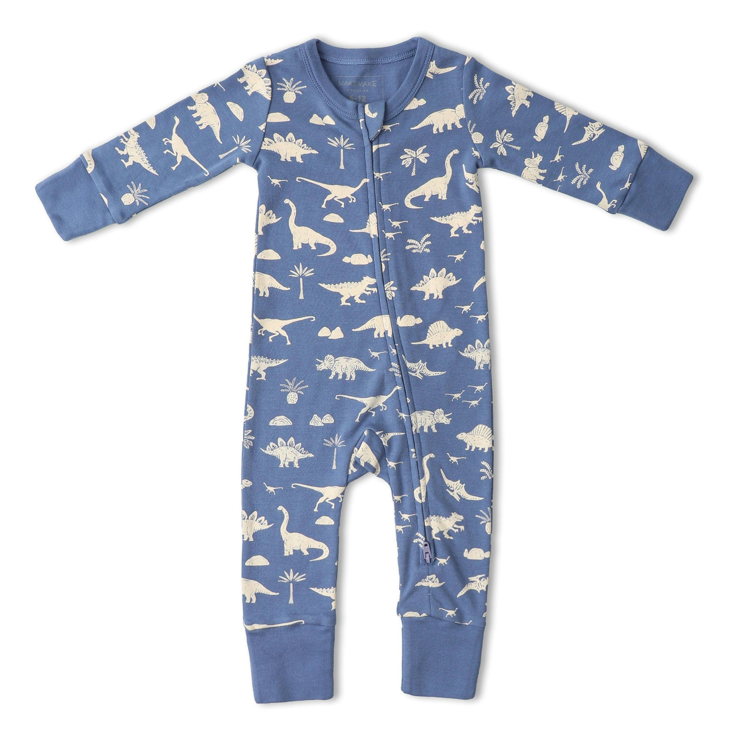 Organic 2-Way Zip Romper - Dino