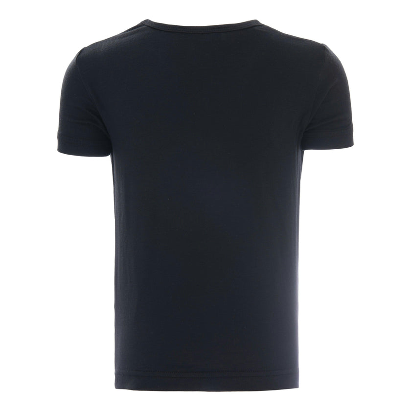 Black Solid Cotton T-Shirt