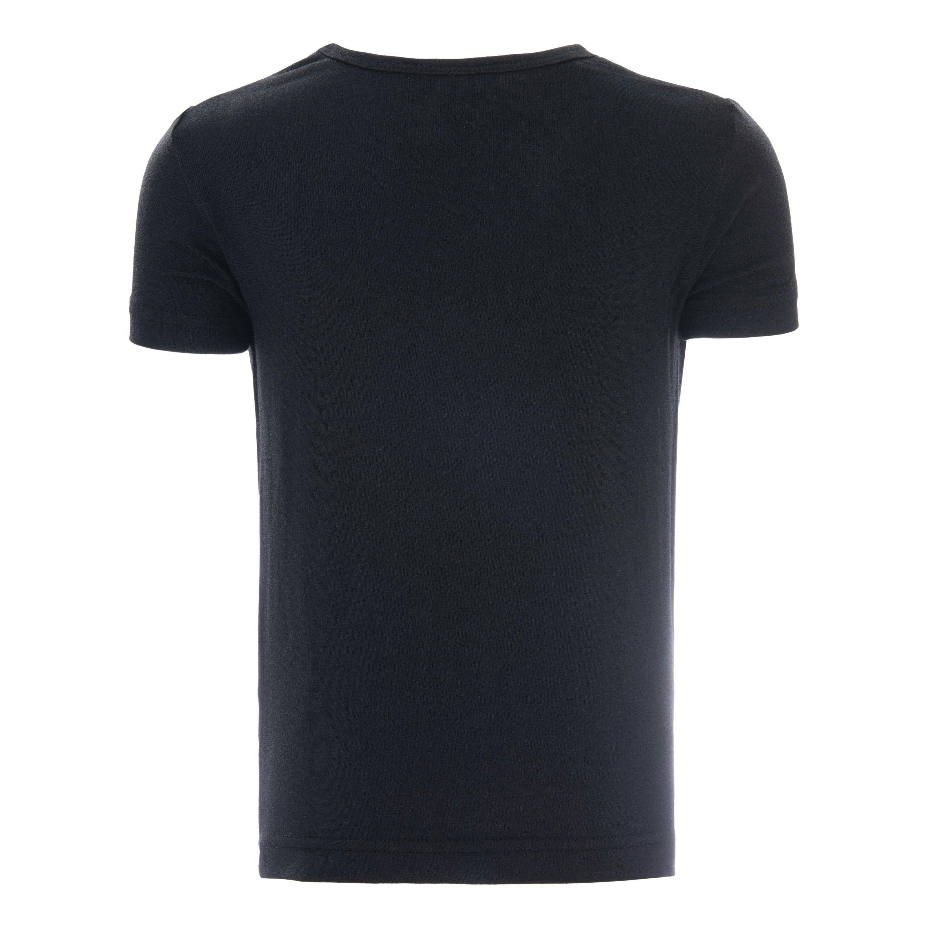 Black Solid Cotton T-Shirt