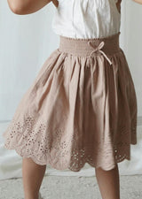 Noemiè | Anglaise Corduroy Skirt | Monkfruit