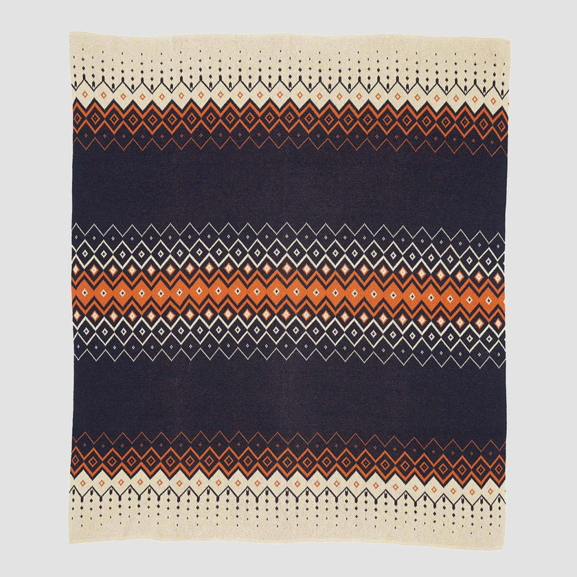 Cotton Sustainable Knit Throw Blanket | Vintage Icelandic
