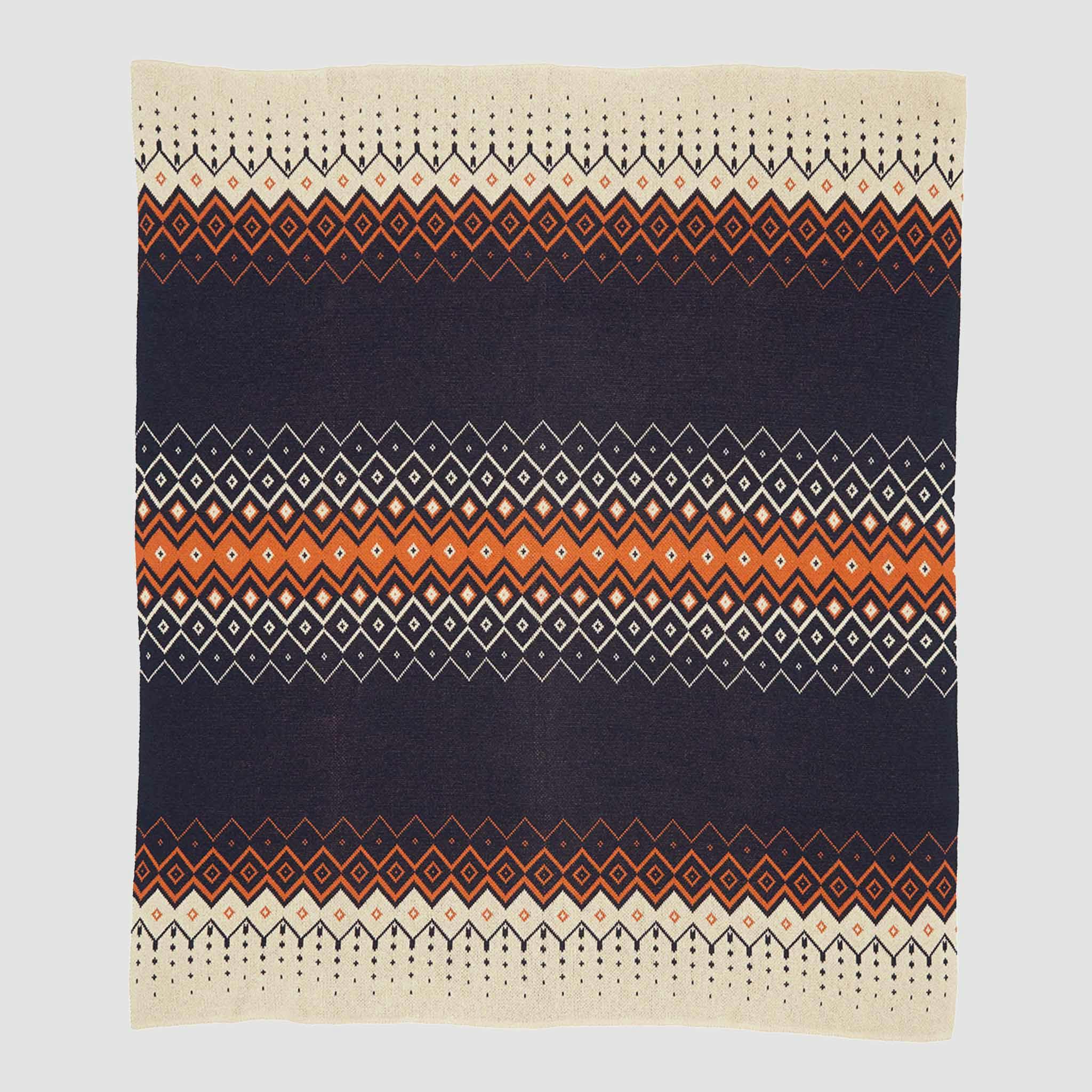 Cotton Sustainable Knit Throw Blanket | Vintage Icelandic