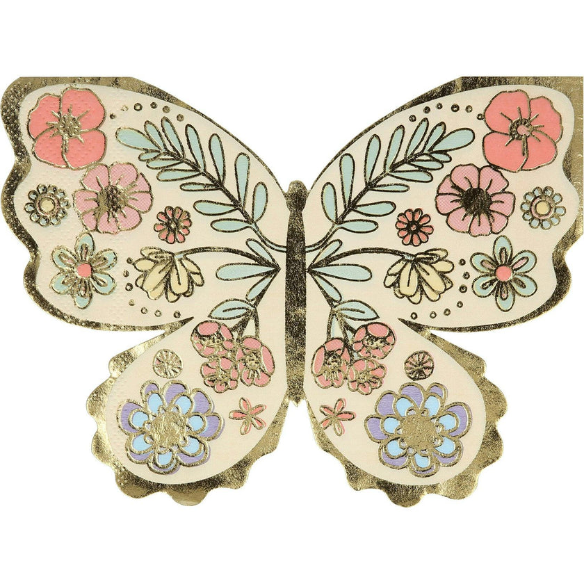 Floral Butterfly Napkins