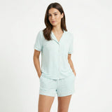 Cloud Stripe Short Sleeve & Shorts Bamboo Women's Pajama Set