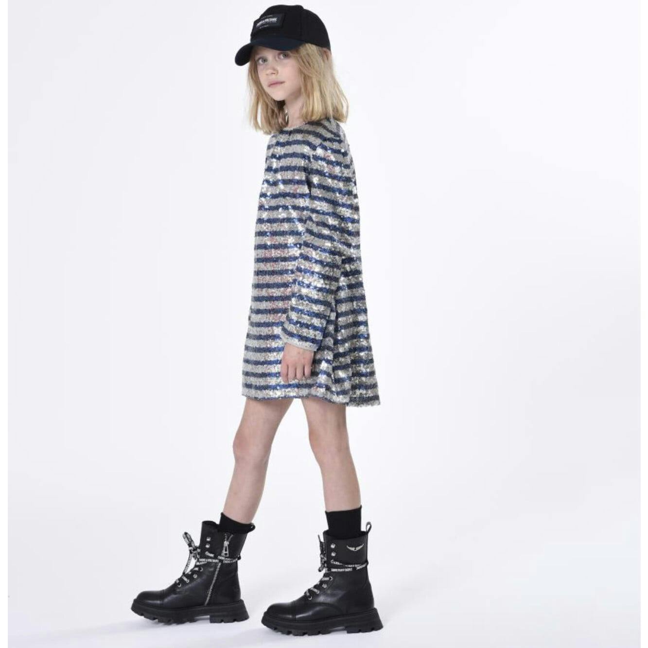 ZADIG & VOLTAIRE Logo-Print Laces Leather Combat Boots