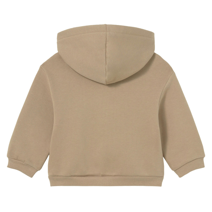 Beige Interactive Animal Zip-Up Sweatshirt