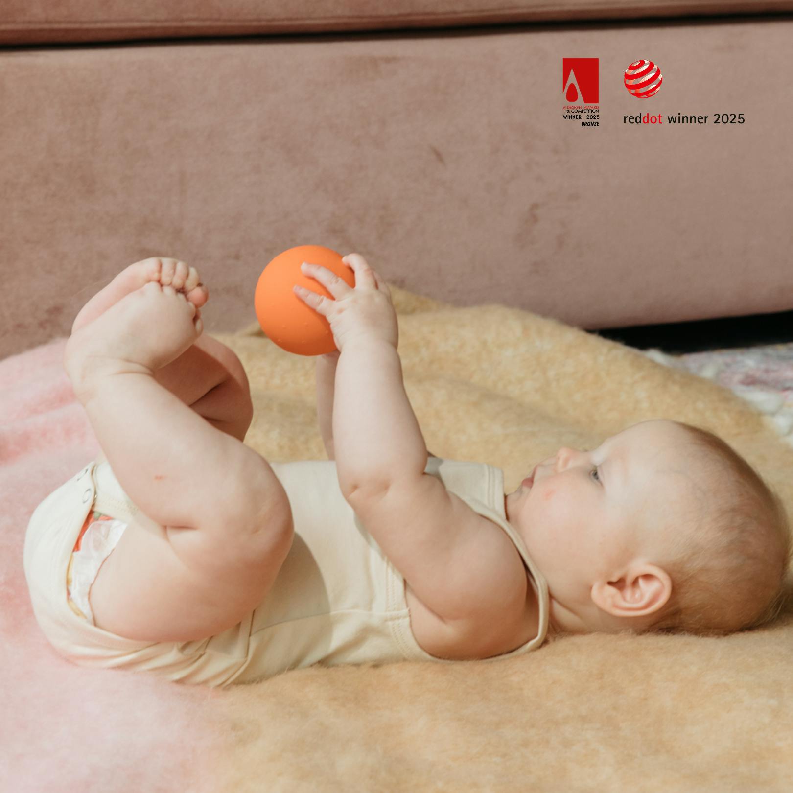 All-in-One Baby Ball Set of 2 for Sensory Bath & Play