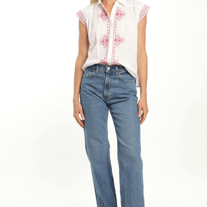 Esmeralda Blouse - White Blush