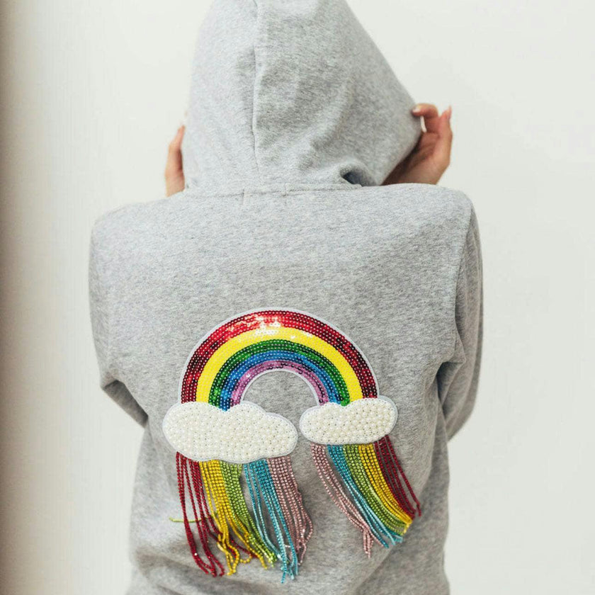 Women's Crystal Rainbow Rain Hoodie