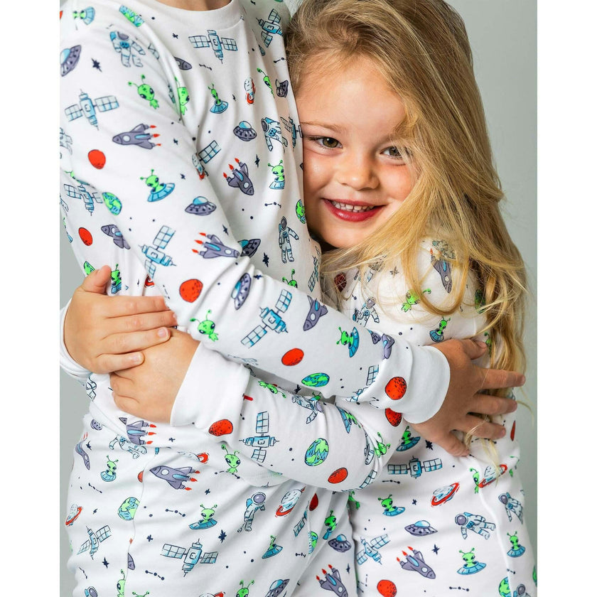 The Organic Long Sleeve Pajama Set [Aliens and Astronauts]