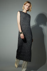 Women's Isla Lurex Wavy Rib Knit Long Tank Sweater Dress