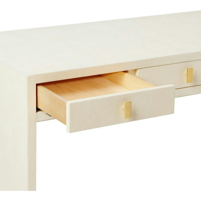 Shagreen Vanity Table and Stool Set