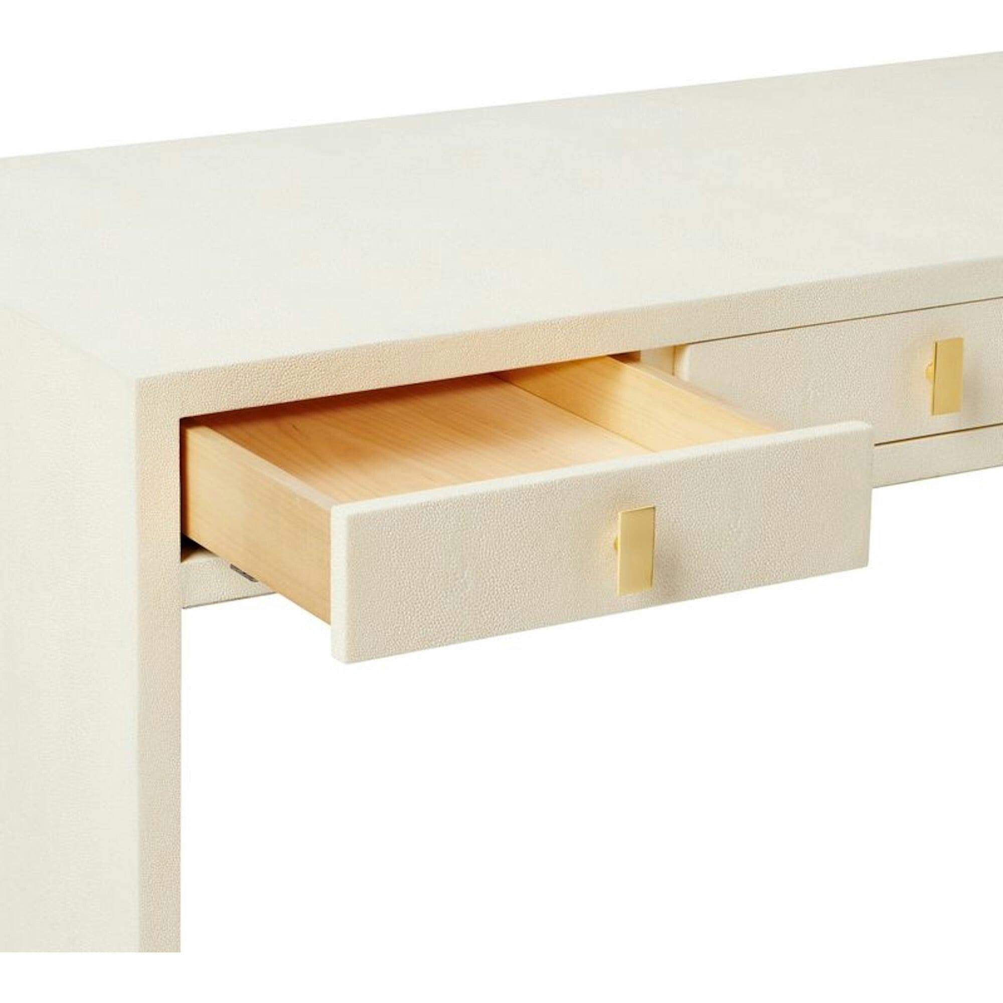 Shagreen Vanity Table and Stool Set