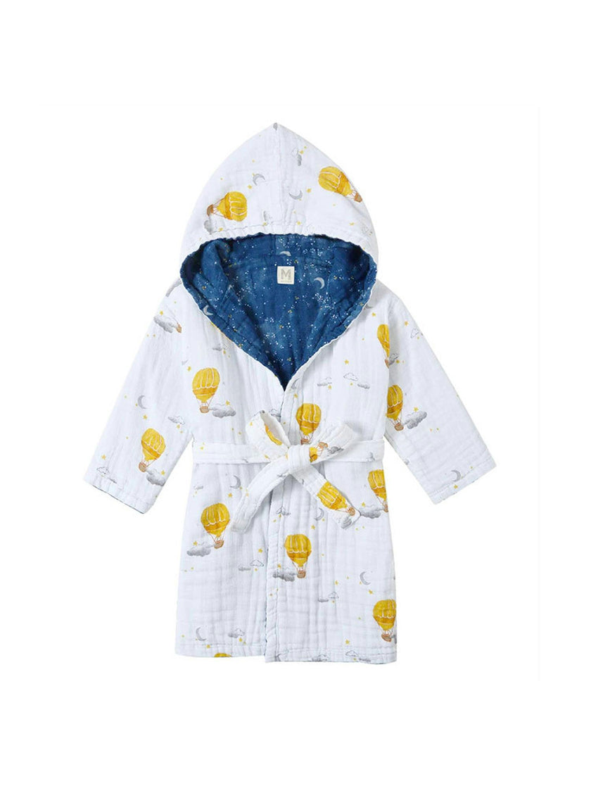 Certified Organic Muslin Reversible Bath Robe