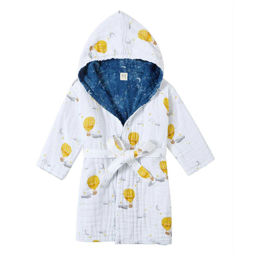 Certified Organic Muslin Reversible Bath Robe