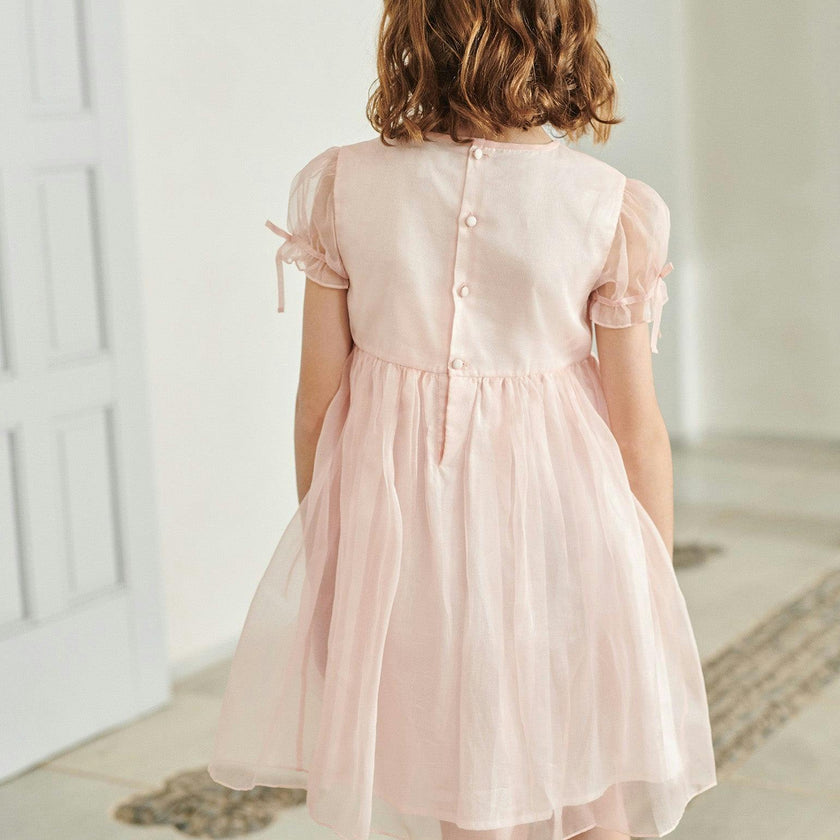 Blush Alba Silk Ceremony Girl Dress