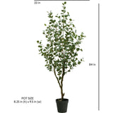 7' Artificial Eucalyptus Tree