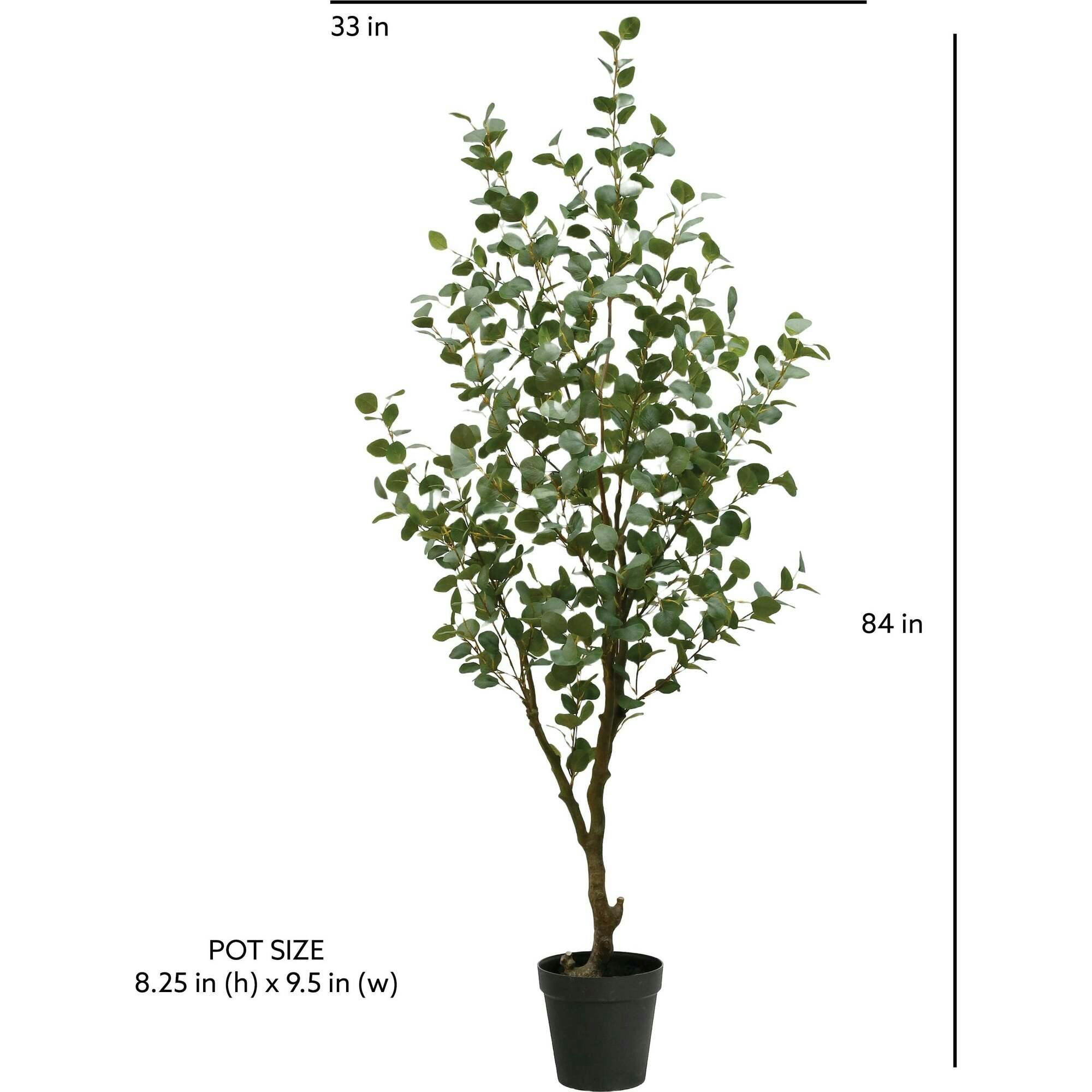 7' Artificial Eucalyptus Tree