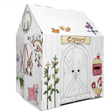 Cardboard Coloring Playhouse Barn - Kids Art & Craft for Indoor & Outdoor