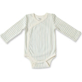 Stripes Away Print Kimono One-Piece, Beige