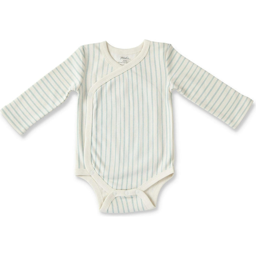 Stripes Away Print Kimono One-Piece, Beige