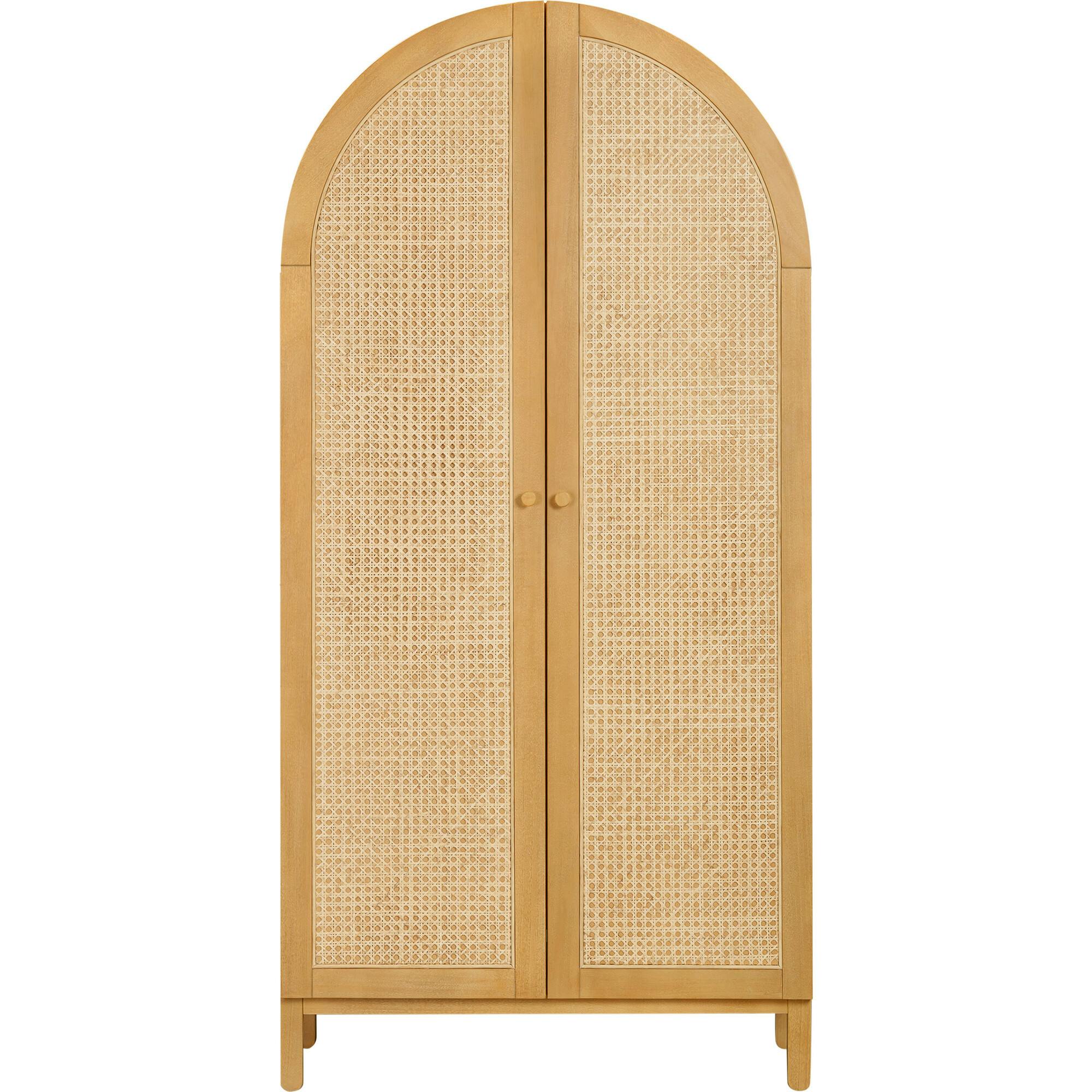 Bondi Cane Assembled Armoire in Honey