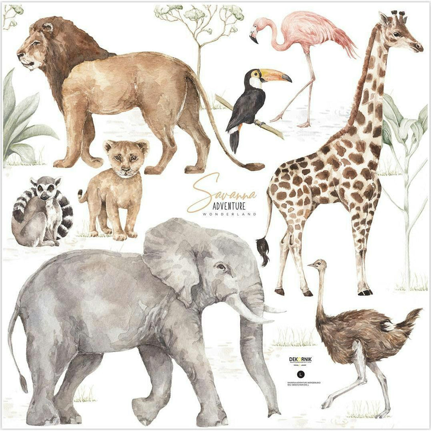 Savanna Animals Wonderland Wall Decal Set