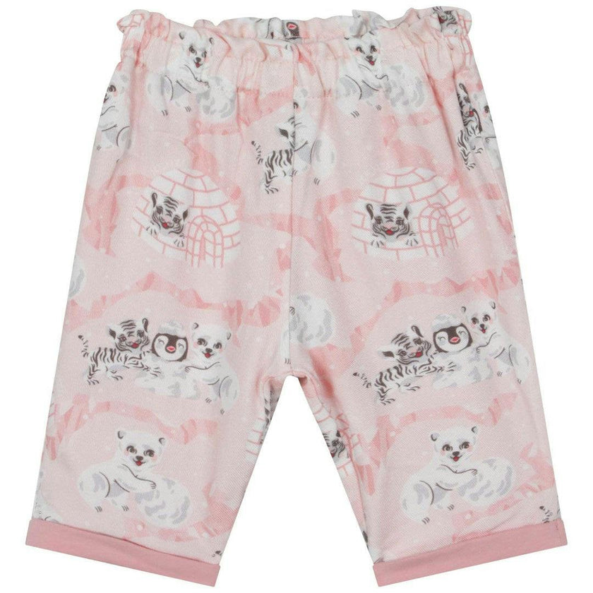 White & Pink T-Shirt + Trouser Set