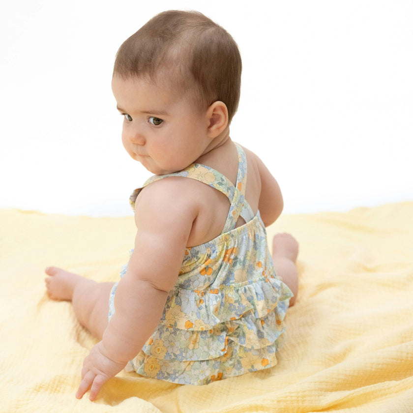 Georgia Floral - Ruffle Sunsuit