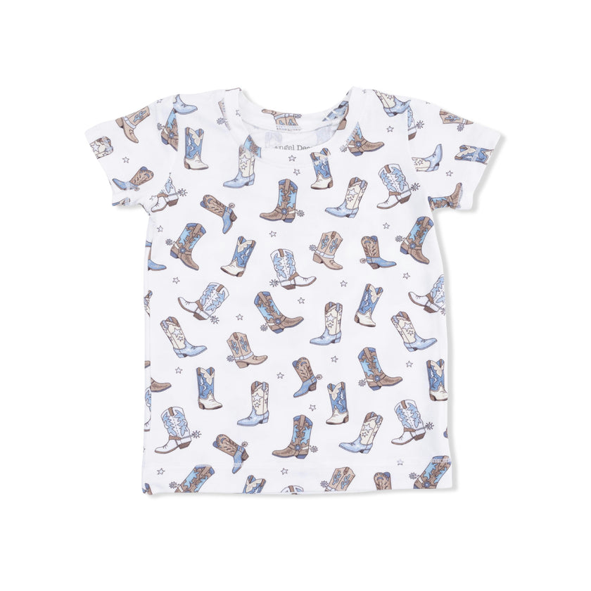 Cowboy Boots - Short Sleeve Loungewear Set