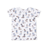 Cowboy Boots - Short Sleeve Loungewear Set