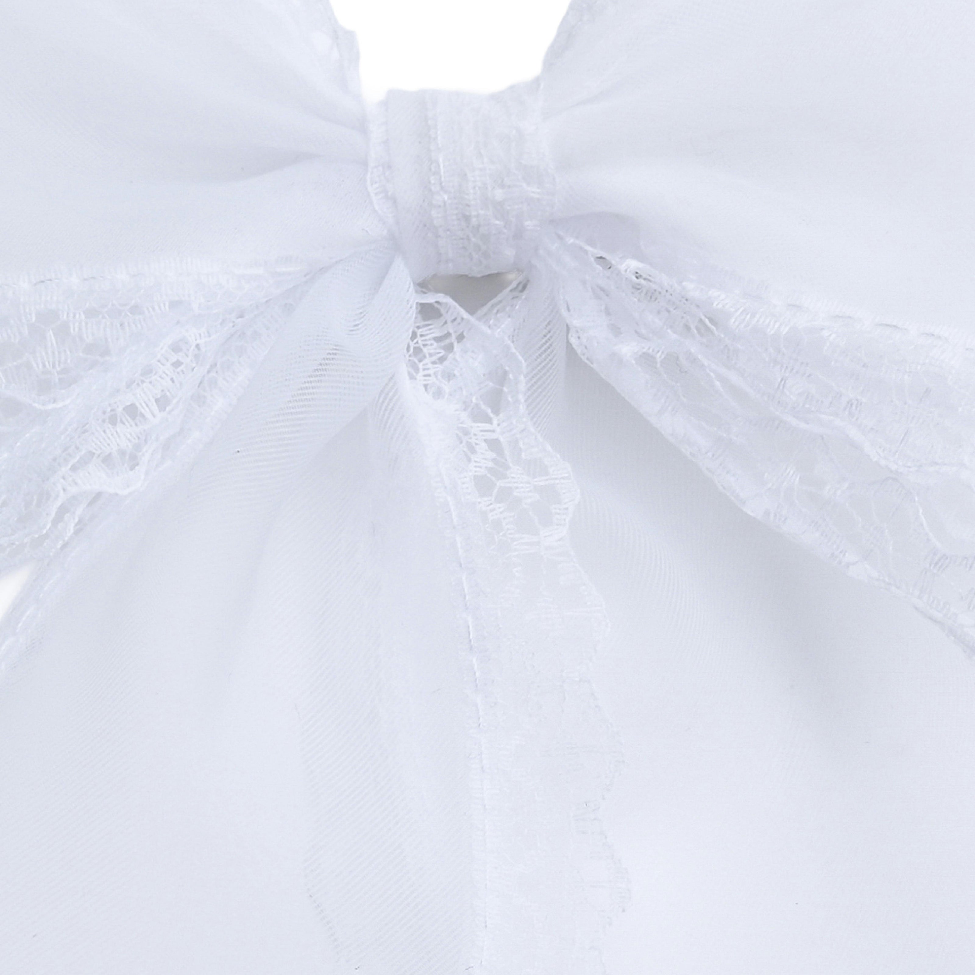 White Lace Bow Hair Clip