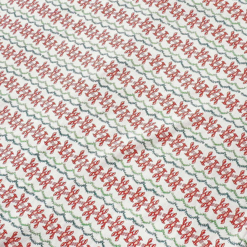 Christmas Lobsters Two Piece Kids Henley Pajamas
