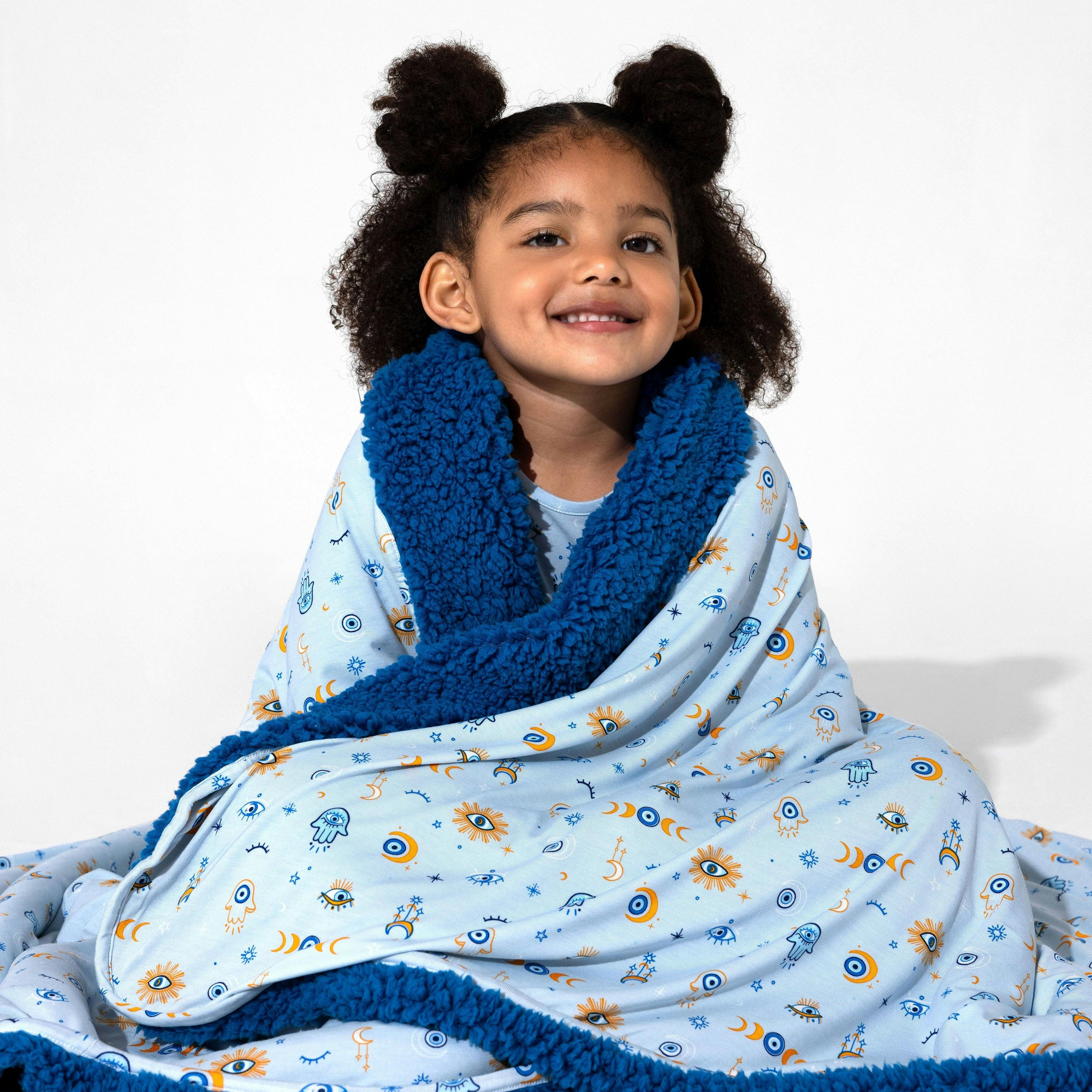 The Eye Blue Sherpa Bamboo Blanket