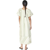 Vienna Pintuck Dress in Garden Stripe