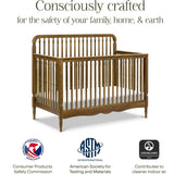 Liberty 4-in-1 Convertible Spindle Crib in Natural Walnut
