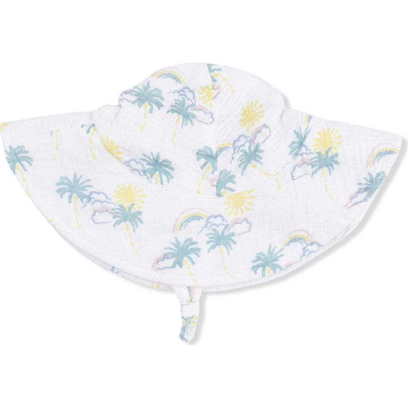 Palm Trees and Rainbows - Wide Brim Sun Hat