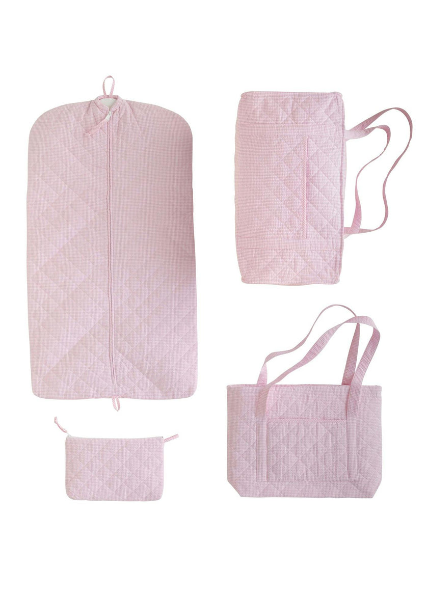 Quilted Luggage - Light Pink